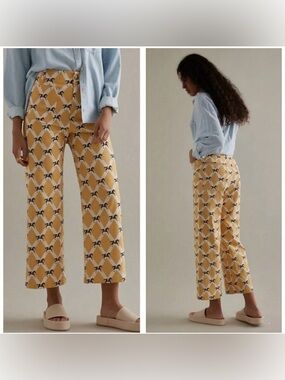 ✨Maeve (NWOT) Colette Wide-Leg Cropped Pants with Horse Pattern size 27✨